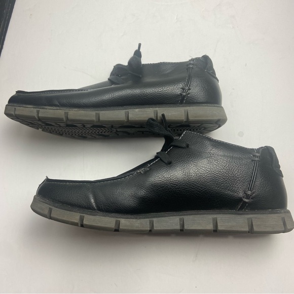 Mens Madden Wiley Size 8 Lace Up Boot Shoe Moc Vegan Faux Leather Black - Picture 6 of 8